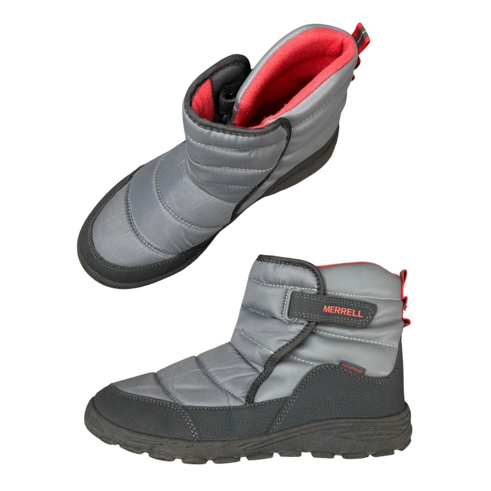 Merrell Polar Puff Snow Boots Grey Peach Quilted Puffer Winter Boots Women's 7